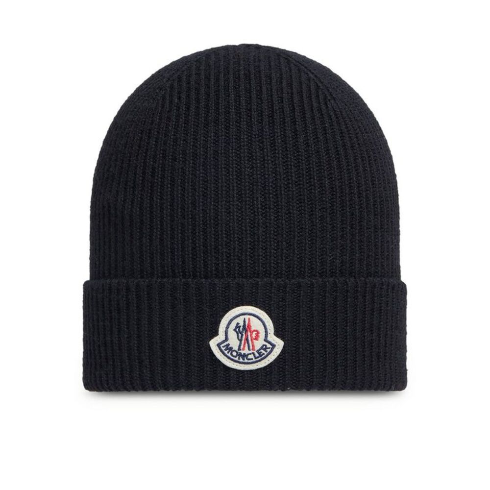 Moncler Men Moncler Logo Wool Hat